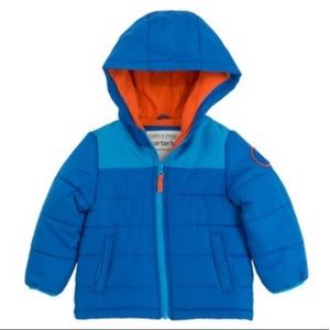 Quilted Colorblock Hooded Heavyweight Jacket | 3T